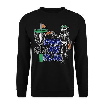 Les chaînes rétro Sunset appellent le disc golf - Sweat-shirt Unisexe - noir - Devant - Alina (178cm) & Michal (187cm)