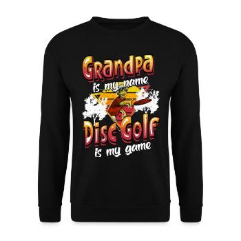 Grand-père est mon nom Disc Golf est mon jeu pour grand-père - Sweat-shirt Unisexe - noir - Devant - Alina (178cm) & Michal (187cm)