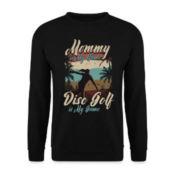 Maman est mon nom Disc Golf est mon jeu pour maman - Sweat-shirt Unisexe - noir - Devant - Alina (178cm) & Michal (187cm)