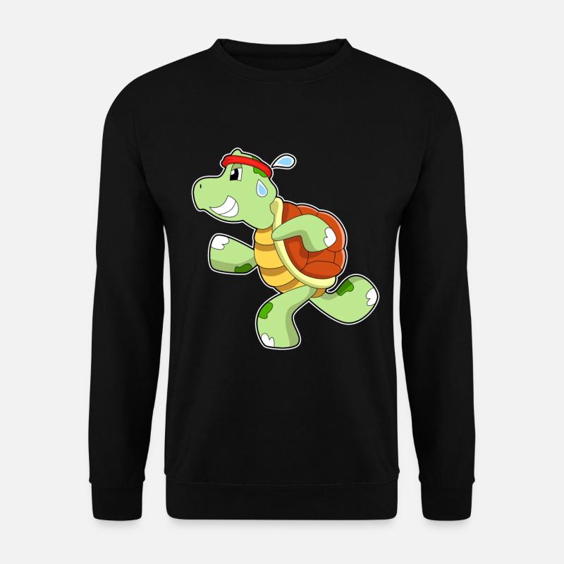 Turtle as jogger - Unisex Sweatshirt - black