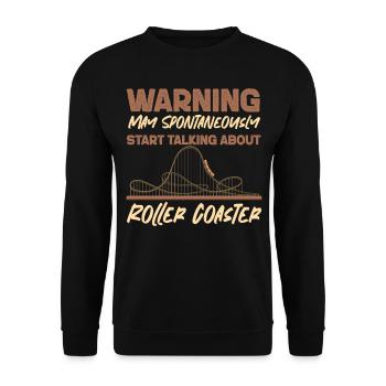 Avertissement de montagnes russes mai - Sweat-shirt Unisexe - noir - Devant - Alina (178cm) & Michal (187cm)