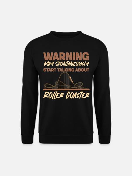 Roller Coaster Warning May - Unisex Sweatshirt - black