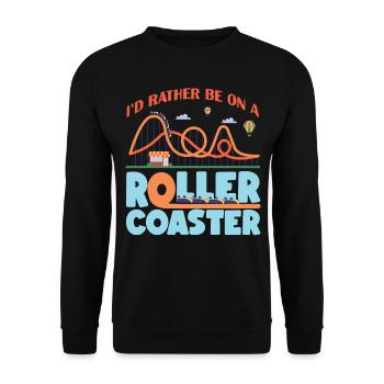 Montagnes russes que je préférerais être sur A - Sweat-shirt Unisexe - noir - Devant - Alina (178cm) & Michal (187cm)