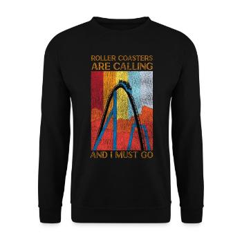 Montagnes russes Rétro Vintage - Sweat-shirt Unisexe - noir - Devant - Alina (178cm) & Michal (187cm)
