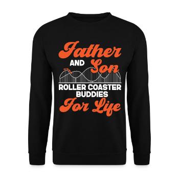 Scooter Coaster Father Dad Son - Unisex Sweatshirt - black - Front - Alina (178cm) & Michal (187cm)