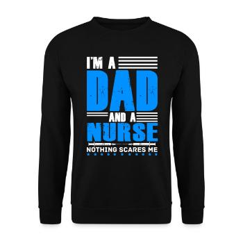 Je suis père et infirmier - Sweat-shirt Unisexe - noir - Devant - Alina (178cm) & Michal (187cm)