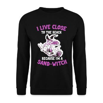 I'm A Sand-Witch Halloween Witch - Unisex Sweatshirt - black - Front - Alina (178cm) & Michal (187cm)