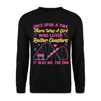 Roller Coaster Girl Once Upon A - Unisex Sweatshirt - black - Front - Alina (178cm) & Michal (187cm)