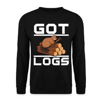 Got Logs Castor Faune Animal Canada Dam Rongeur - Sweat-shirt Unisexe - noir - Devant - Alina (178cm) & Michal (187cm)