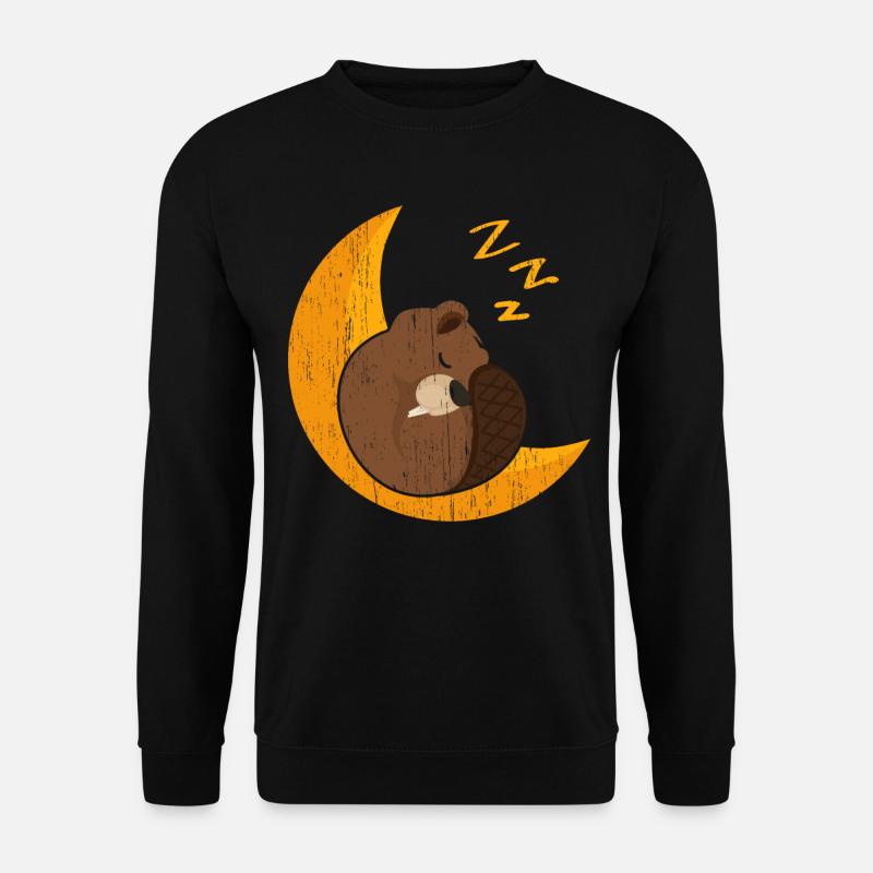 Sovende bæver dyreliv Canada Dam Nageti - Unisex sweater - sort