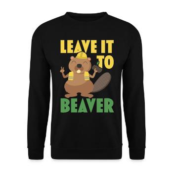 Leave it to the Beaver Wildlife Animal Dam Nag - Unisex Sweatshirt - black - Front - Alina (178cm) & Michal (187cm)