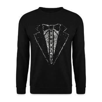 Costume Fumeur Carnaval Costume Remplacement Tailcoat Carnaval - Sweat-shirt Unisexe - noir - Devant - Alina (178cm) & Michal (187cm)