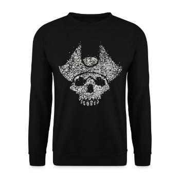 Carnival Carnival Birthday Costume Replacement Pirate - Unisex Sweatshirt - black - Front - Alina (178cm) & Michal (187cm)