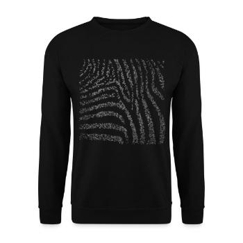 Zebra Zebrastreifen Muster Kostümersatz Karneval - Unisex Pullover - Schwarz - Vorne - Alina (178cm) & Michal (187cm)