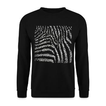 Zebra Zebrastreifen Muster Kostümersatz Karneval - Unisex Pullover - Schwarz - Vorne - Alina (178cm) & Michal (187cm)