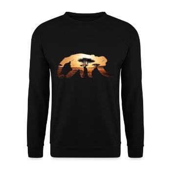 Wildlife Animal Welfare Wild Exotic Animals Africa - Unisex Sweatshirt - black - Front - Alina (178cm) & Michal (187cm)