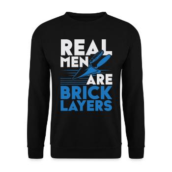Real men are bricklayer Bricklayer Profession Bricklayer - Unisex Sweatshirt - black - Front - Alina (178cm) & Michal (187cm)
