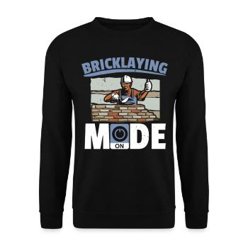 Mason mode on the construction Job Bricklayer - Unisex Sweatshirt - black - Front - Alina (178cm) & Michal (187cm)