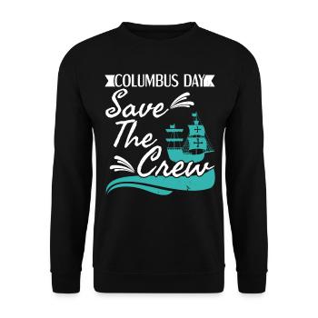Columbus Day Seefahrer Schiff Christoph Kolumbus - Unisex Pullover - Schwarz - Vorne - Alina (178cm) & Michal (187cm)