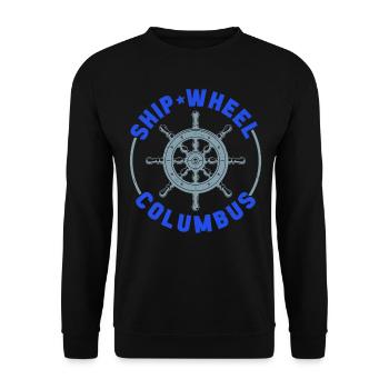 Ship Wheel Columbus Day Christopher Columbus - Unisex Sweatshirt - black - Front - Alina (178cm) & Michal (187cm)