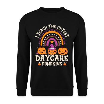 Halloween I Teach The Cutest Daycare Pumpkins - Unisex Sweatshirt - black - Front - Alina (178cm) & Michal (187cm)