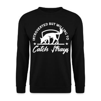 Animal inspector strays catch gift - Unisex Sweatshirt - black - Front - Alina (178cm) & Michal (187cm)