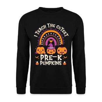 Halloween I Teach The Cutest Pre-K Pumpkins - Unisex Sweatshirt - black - Front - Alina (178cm) & Michal (187cm)