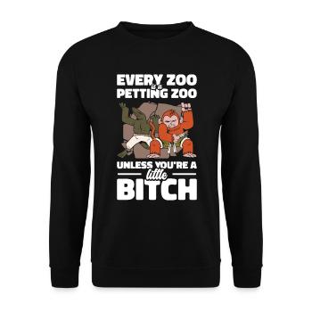 Zookeeper Petting Wildlife Zookeeping Nature - Unisex Sweatshirt - black - Front - Alina (178cm) & Michal (187cm)