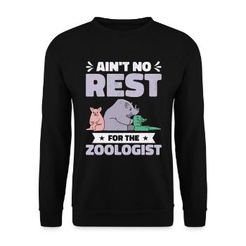 Zoologist Zookeeping Wildlife Nature Zoology - Unisex Sweatshirt - black - Front - Alina (178cm) & Michal (187cm)