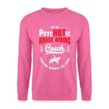 Reiten Reitlehrer Lustiger Psychotischer - Unisex Pullover - Pink - Vorne