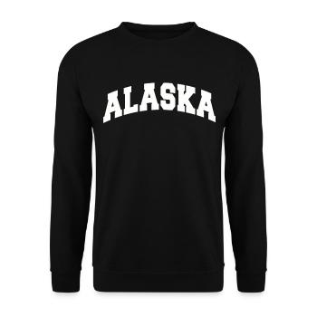 Alaska Geschenk Kinder Herren Damen USA Natur Eis - Unisex Pullover - Schwarz - Vorne - Alina (178cm) & Michal (187cm)