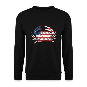 Crabe Tshirt Crabe Crevettes Scorpion Homard - Sweat-shirt Unisexe - noir - Devant - Alina (178cm) & Michal (187cm)