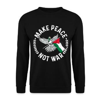Palestine Gift Free Palestine Gaza Strip - Unisex Sweatshirt - black - Front - Alina (178cm) & Michal (187cm)