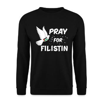 Palestine - Unisex Sweatshirt - black - Front - Alina (178cm) & Michal (187cm)