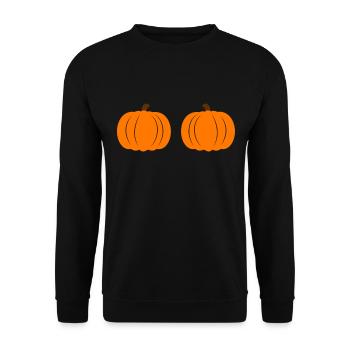 Halloween Tshirt Halloweenparty Mörder Killer Tod - Unisex Pullover - Schwarz - Vorne - Alina (178cm) & Michal (187cm)
