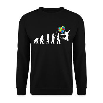 Autisme Cadeau Autiste Asperger TDAH Autisme - Sweat-shirt Unisexe - noir - Devant - Alina (178cm) & Michal (187cm)