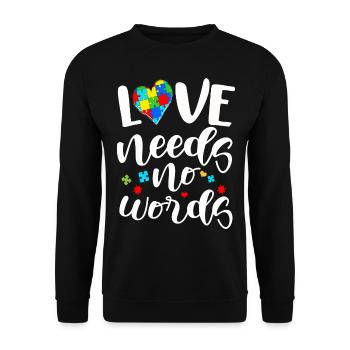 Autismus Geschenk Autist Asperger ADHS Autism - Unisex Pullover - Schwarz - Vorne - Alina (178cm) & Michal (187cm)