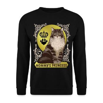 Princesse Chat, Style Vintage, Maman Princesse - Sweat-shirt Unisexe - noir - Devant - Alina (178cm) & Michal (187cm)
