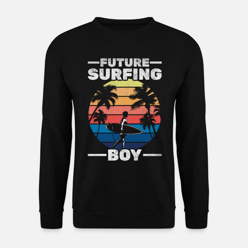 Little Surfer Future Surfing Boy - Unisex Sweatshirt - black