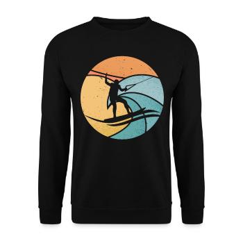 Waterskiing Water Sports Waterskiing Waterskiing - Unisex Sweatshirt - black - Front - Alina (178cm) & Michal (187cm)