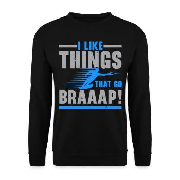 I like things that run barefoot water skiing water - Unisex Sweatshirt - black - Front - Alina (178cm) & Michal (187cm)