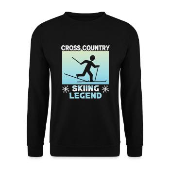 Cross-country biathlon cross-country skiers - Unisex Sweatshirt - black - Front - Alina (178cm) & Michal (187cm)
