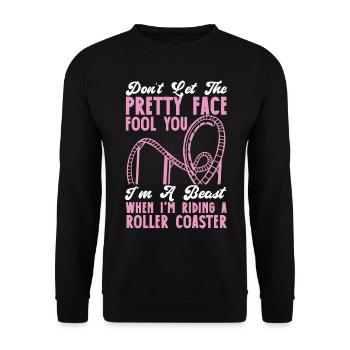 Roller Coaster Don't Let The - Unisex Pullover - Schwarz - Vorne - Alina (178cm) & Michal (187cm)