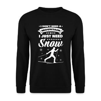 Cross-country biathlon cross-country skiers - Unisex Sweatshirt - black - Front - Alina (178cm) & Michal (187cm)