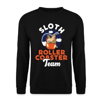 Roller Coaster Sloth Sloth Roller - Unisex Sweatshirt - black - Front - Alina (178cm) & Michal (187cm)
