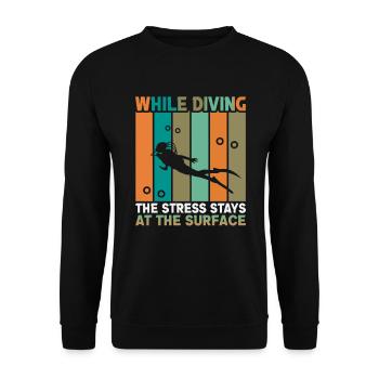 Instructeur de conception de plongée sous-marine Snorkeling - Sweat-shirt Unisexe - noir - Devant - Alina (178cm) & Michal (187cm)