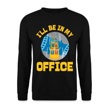 Montagnes russes je serai dans mon - Sweat-shirt Unisexe - noir - Devant - Alina (178cm) & Michal (187cm)