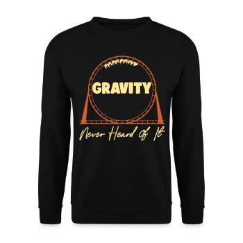 Roller Coaster Gravity Never Heard - Unisex Sweatshirt - black - Front - Alina (178cm) & Michal (187cm)