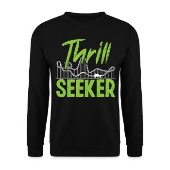 Roller Coaster Thrill Seeker - Unisex Sweatshirt - black - Front - Alina (178cm) & Michal (187cm)