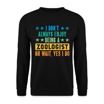 Zoologe im Ruhestand Vintage Ruhestand Zookeeper - Unisex Pullover - Schwarz - Vorne - Alina (178cm) & Michal (187cm)